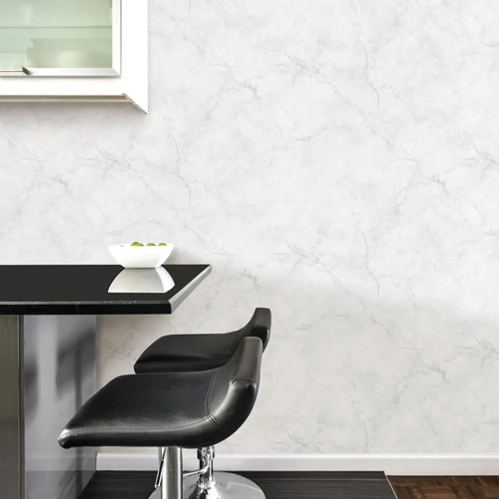 NuWallpaper Carrara Marble Peel & Stick Wallpaper - White