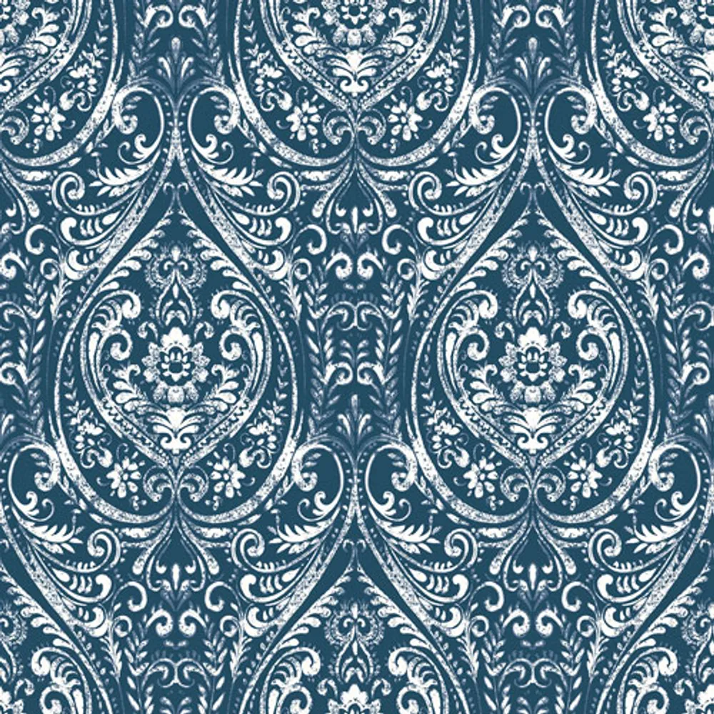 NuWallpaper Bohemian Damask Indigo Peel & Stick Wallpaper - Blue