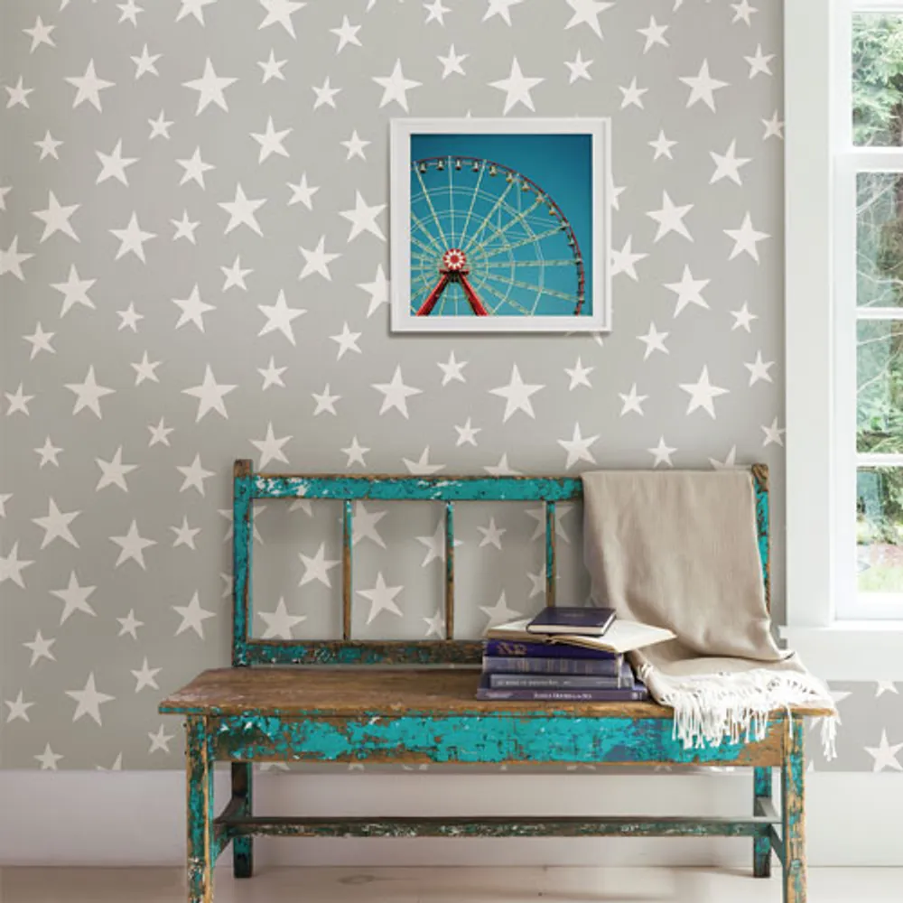 NuWallpaper Stardust Peel & Stick Wallpaper - Grey
