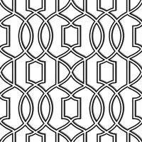 NuWallpaper Uptown Trellis Peel & Stick Wallpaper - Black/White