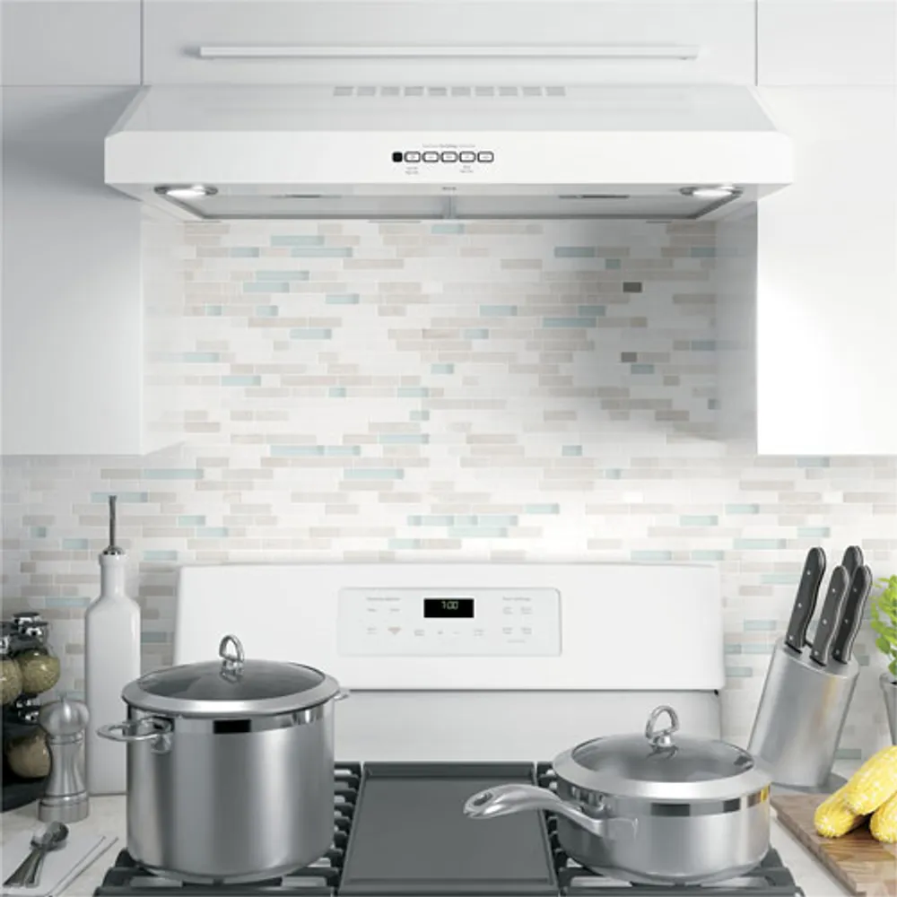 GE 30" Under Cabinet Range Hood (JVX5300DJWWC) - White