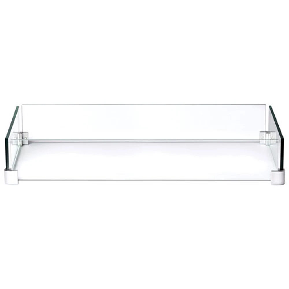 Pare-vent pour table à foyer rectangulaire Patioflame de Napoleon - 34 x 6 x 15 po - Verre