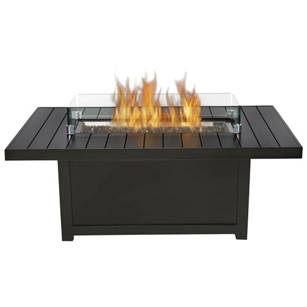 Pare-vent pour table à foyer rectangulaire Patioflame de Napoleon - 34 x 6 x 15 po - Verre