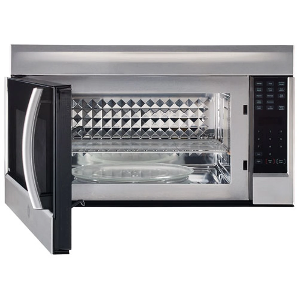 Four à micro-ondes à hotte intégrée à convection Profile de GE - 1,8 pi³ - Acier inoxydable