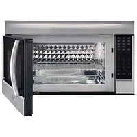 Four à micro-ondes à hotte intégrée à convection Profile de GE - 1,8 pi³ - Acier inoxydable