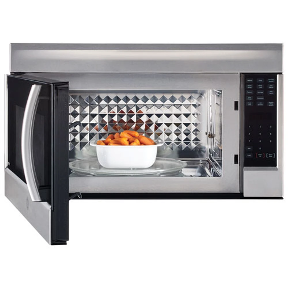 Four à micro-ondes à hotte intégrée à convection Profile de GE - 1,8 pi³ - Acier inoxydable