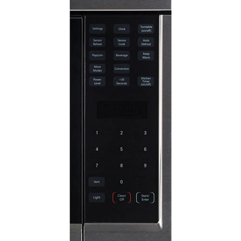 Four à micro-ondes à hotte intégrée à convection Profile de GE - 1,8 pi³ - Acier inoxydable