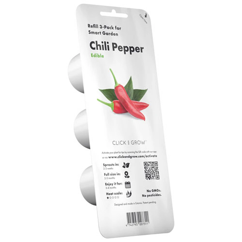 Click & Grow Chili Pepper Seed Capsule Refill - 3 Pack