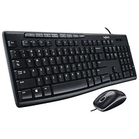 Logitech MK200 Wired Keyboard & Mouse Combo - Black