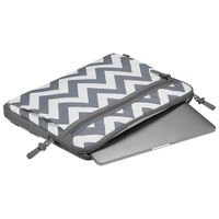 Modal Chevron 16" Laptop Sleeve - White/Grey - Only at Best Buy