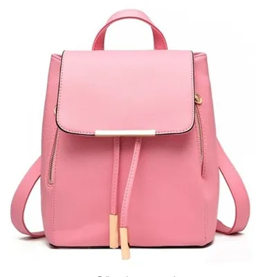 Women Convertible Business/Travel Leather Backpack/Handbag-Pink