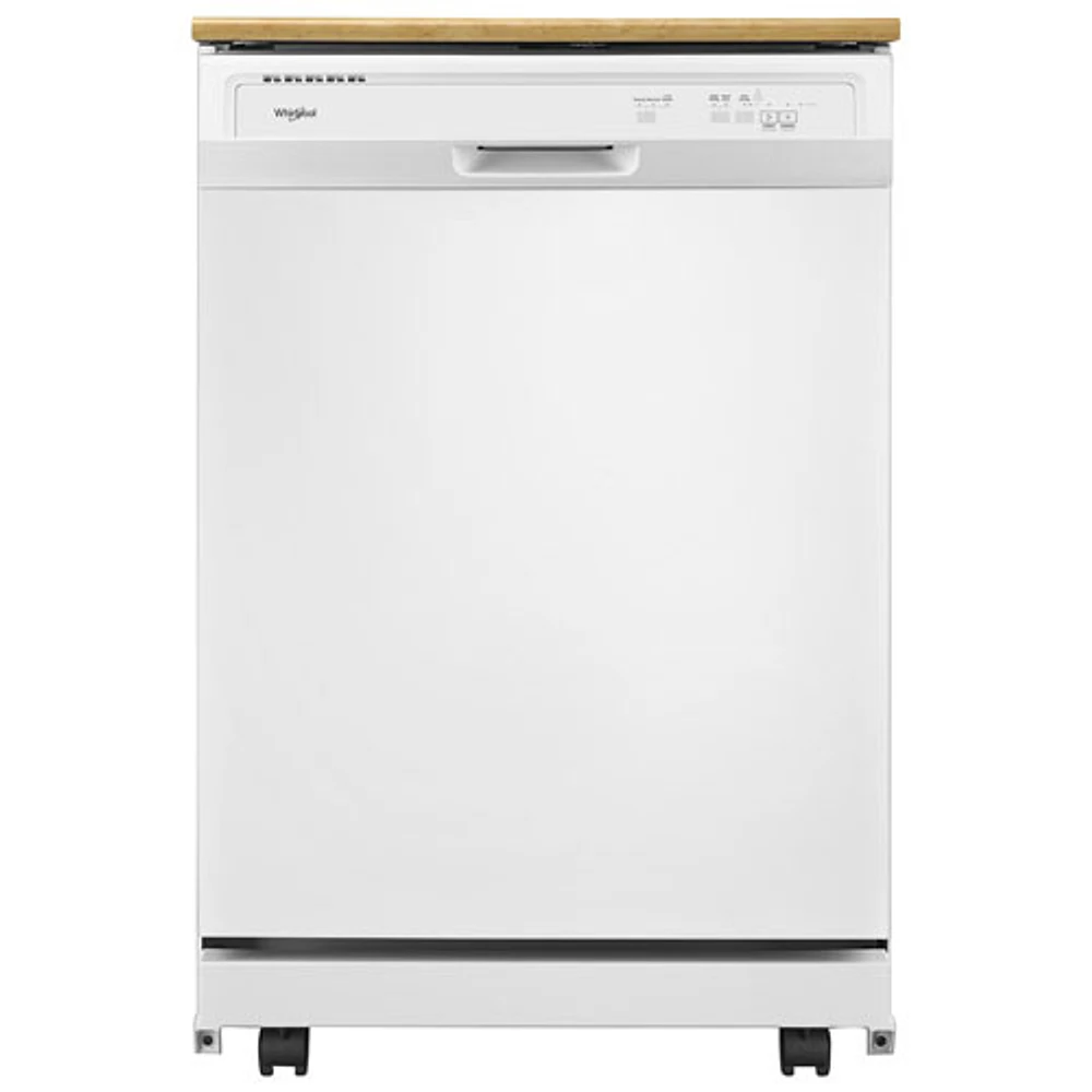 Whirlpool 24" 64dB Portable Dishwasher (WDP370PAHW) - White