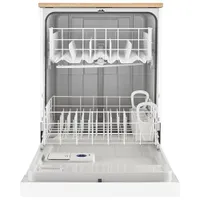 Whirlpool 24" 64dB Portable Dishwasher (WDP370PAHW) - White