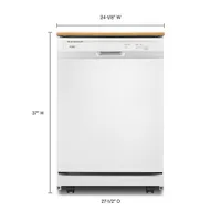 Whirlpool 24" 64dB Portable Dishwasher (WDP370PAHW) - White