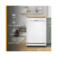 Whirlpool 24" 64dB Portable Dishwasher (WDP370PAHW) - White