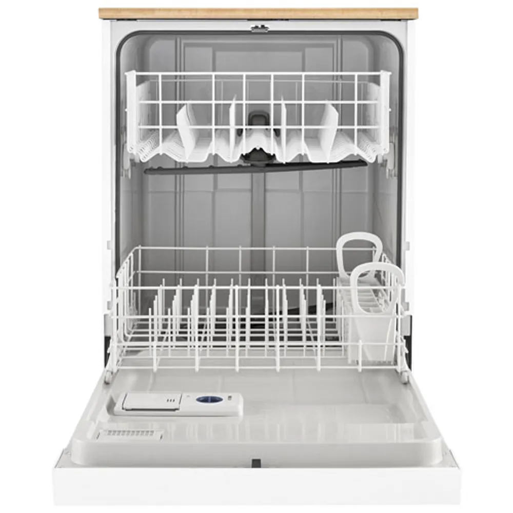 Whirlpool 24" 64dB Portable Dishwasher (WDP370PAHW) - White