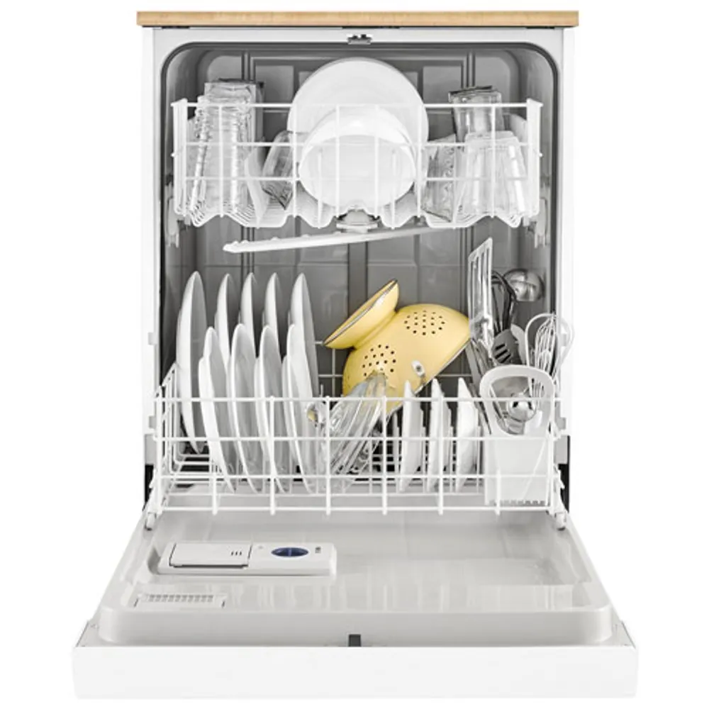 Whirlpool 24" 64dB Portable Dishwasher (WDP370PAHW) - White