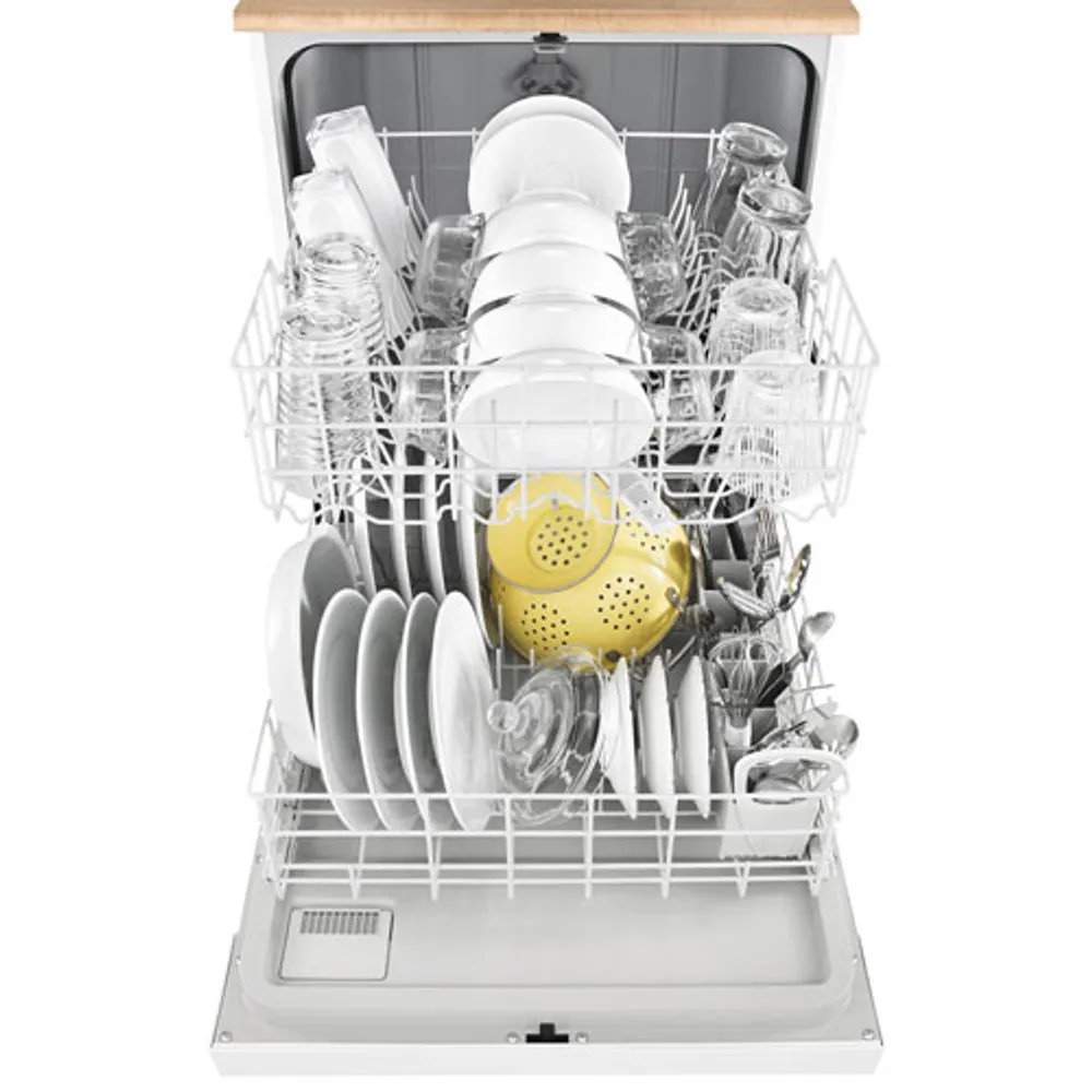 Whirlpool 24" 64dB Portable Dishwasher (WDP370PAHW) - White