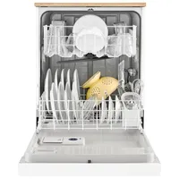 Whirlpool 24" 64dB Portable Dishwasher (WDP370PAHW) - White