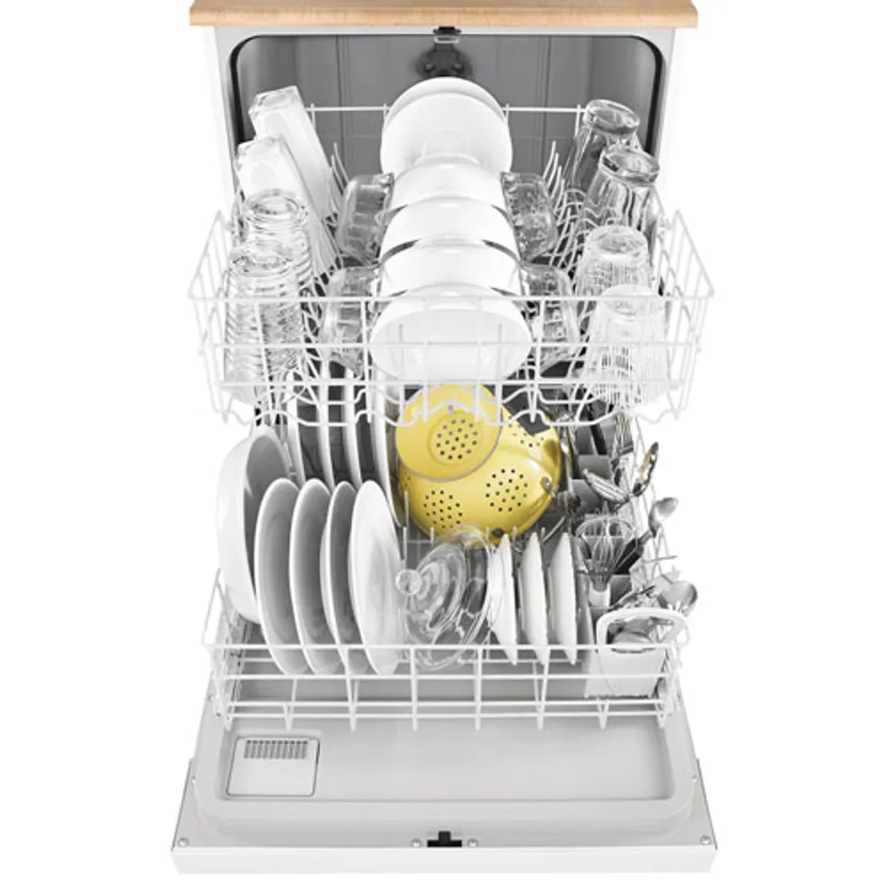 Whirlpool 24" 64dB Portable Dishwasher (WDP370PAHW) - White