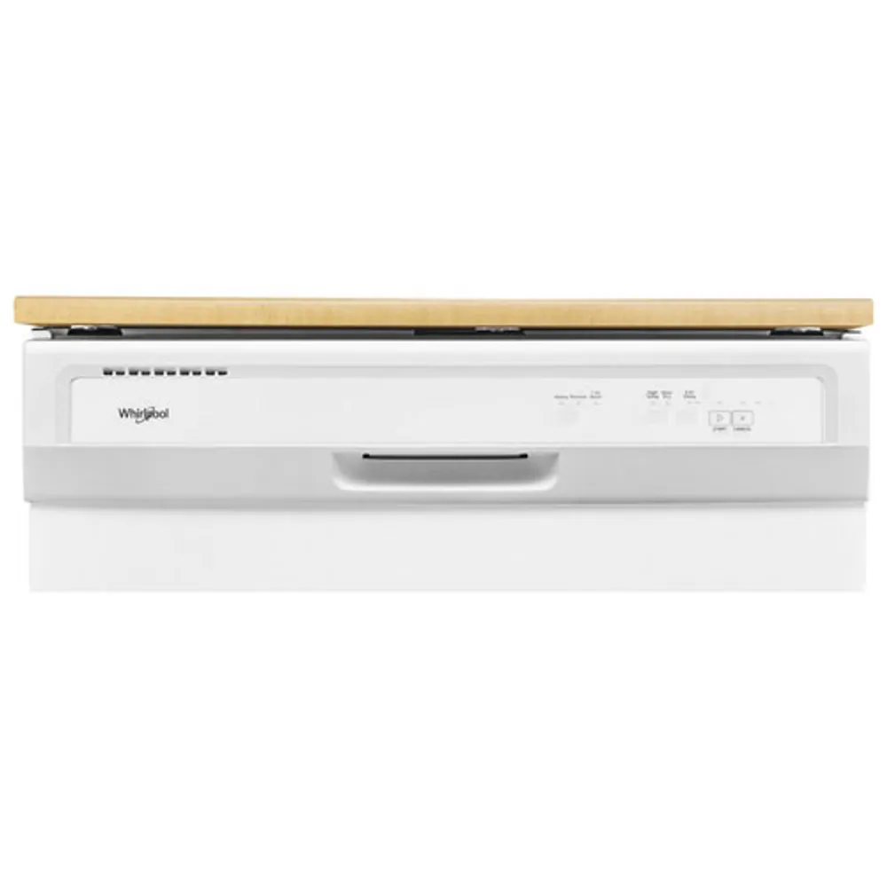 Whirlpool 24" 64dB Portable Dishwasher (WDP370PAHW) - White