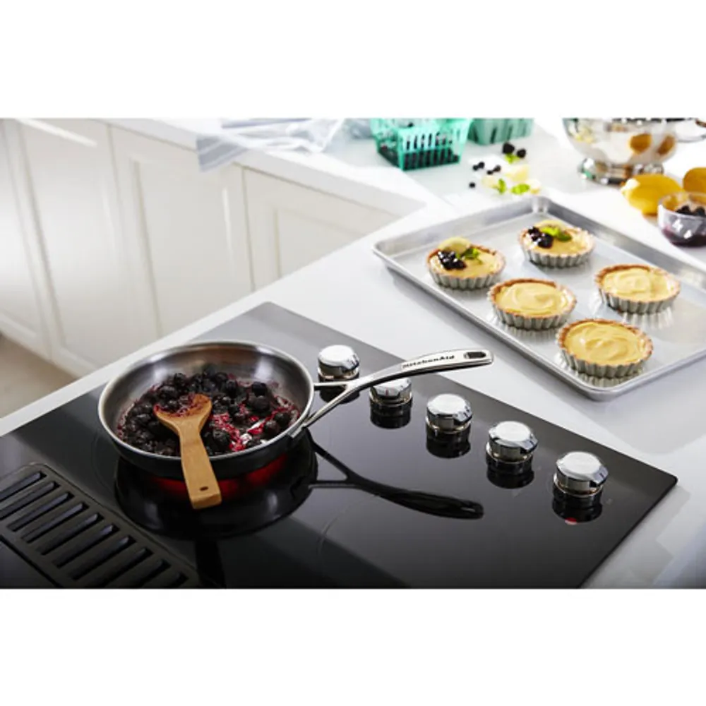KitchenAid 30" 4-Element Electric Cooktop (KCED600GBL) - Black