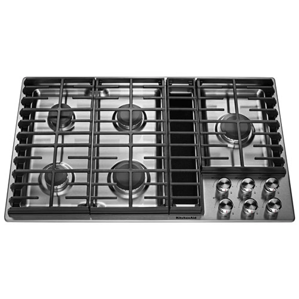 KitchenAid 36" 5-Burner Gas Cooktop (KCGD506GSS) - Stainless Steel