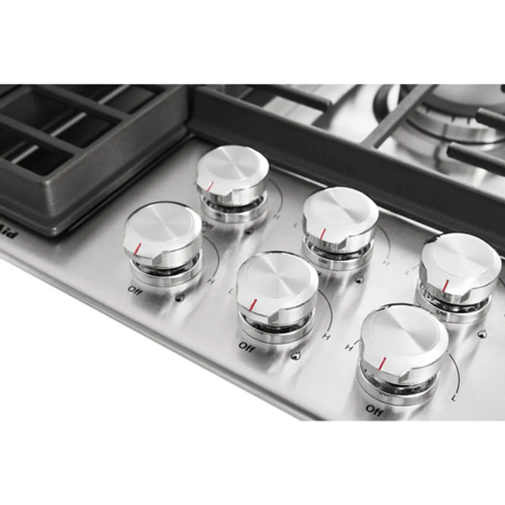 KitchenAid 36" 5-Burner Gas Cooktop (KCGD506GSS) - Stainless Steel