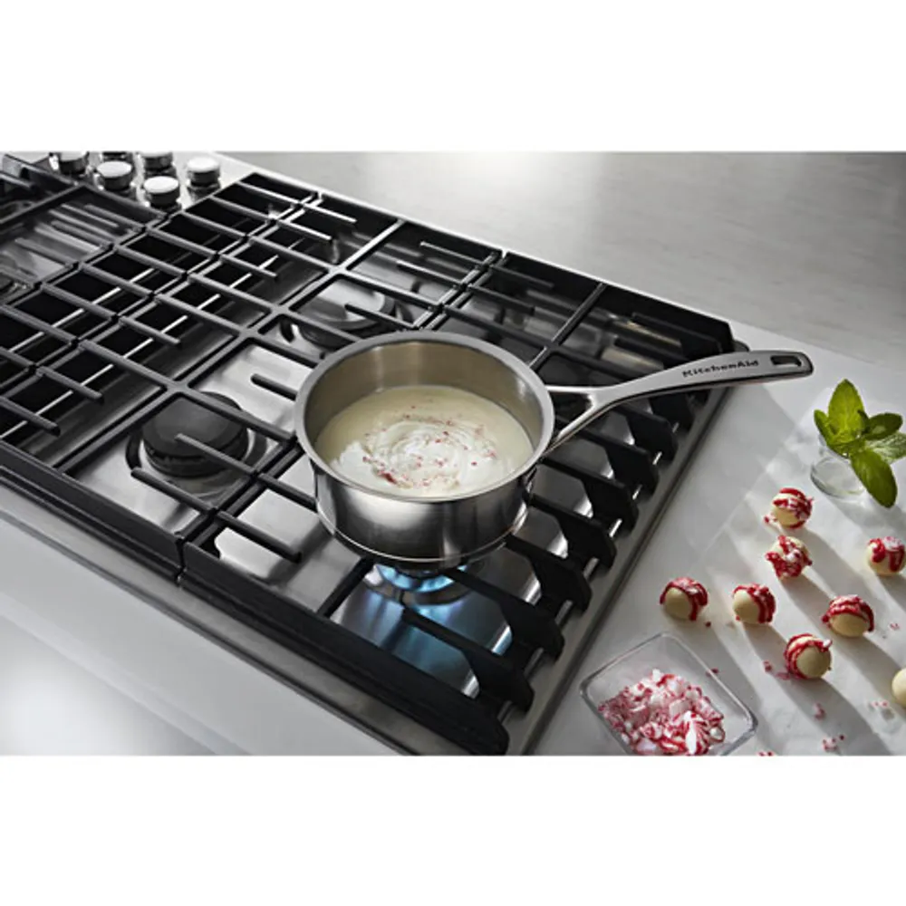 KitchenAid 36" 5-Burner Gas Cooktop (KCGD506GSS) - Stainless Steel