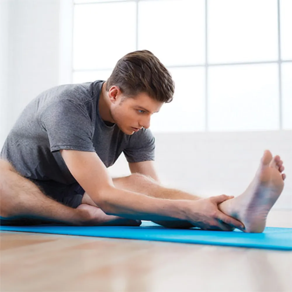 Tapis de yoga et de Pilates très grand format de STOTT PILATES - 6 mm - Bleu