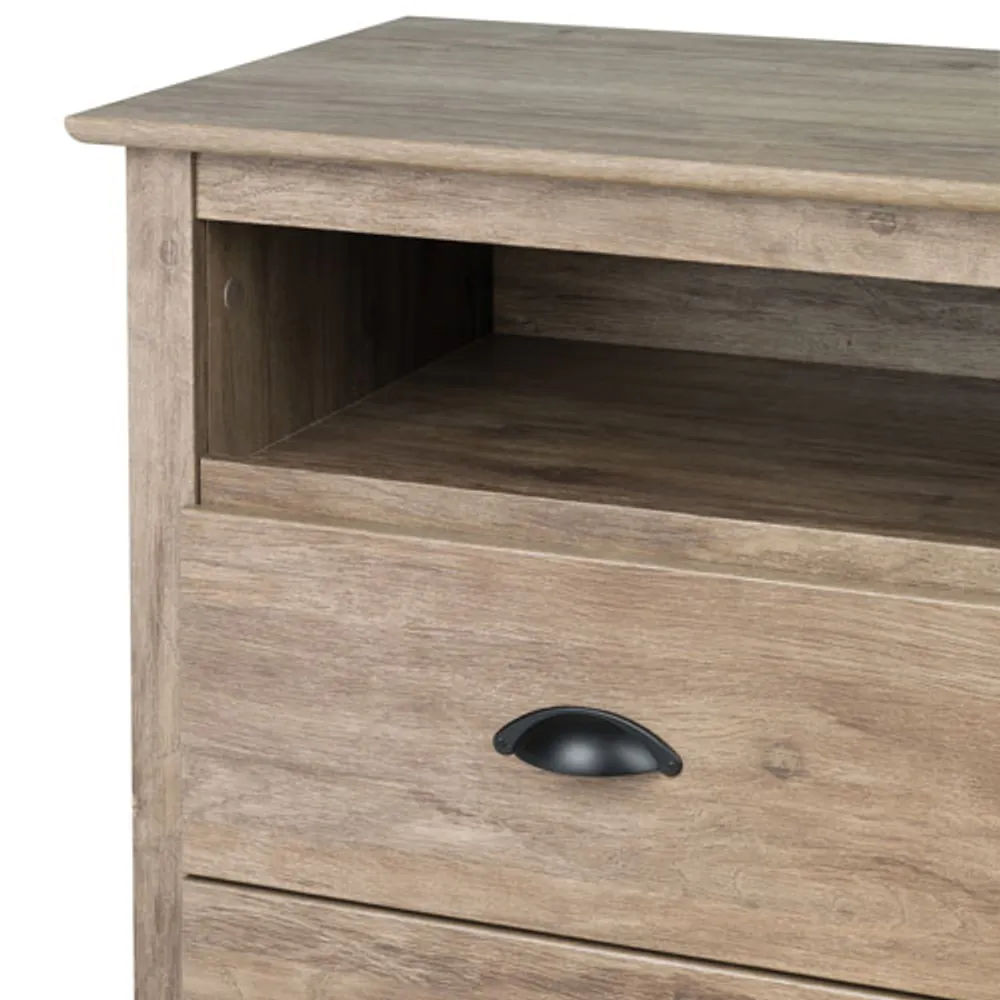 Salt Spring Transitional 2-Drawer Nightstand - Drifted Grey