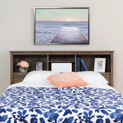 Salt Spring Transitional Headboard - Queen - Drifted Grey