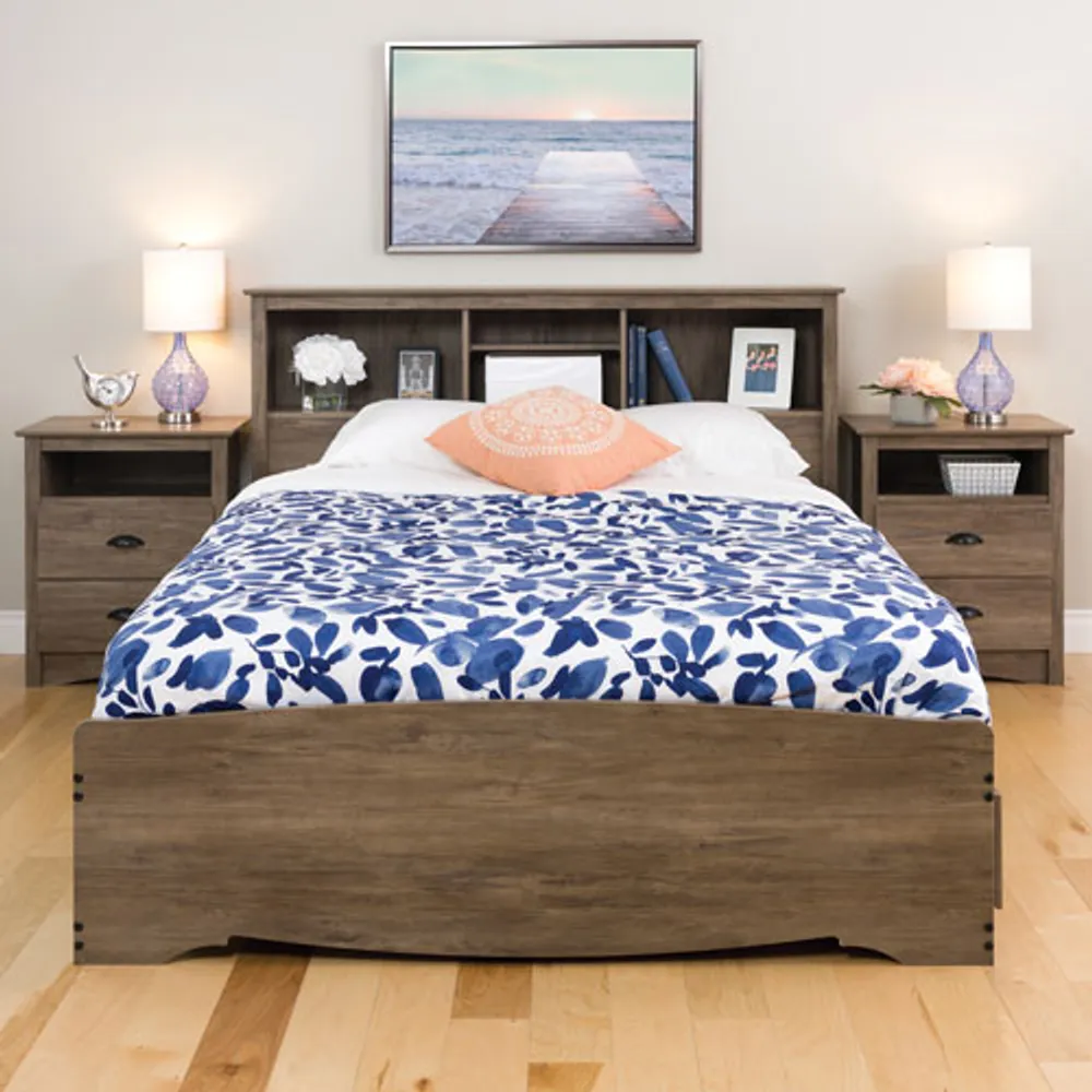 Salt Spring Transitional Headboard - Queen - Drifted Grey