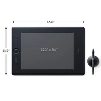 Wacom Intuos Pro 12.8" x 8" Creative Tablet with Stylus - Large - Black