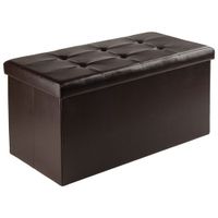 Ashford Faux Leather Storage Ottoman