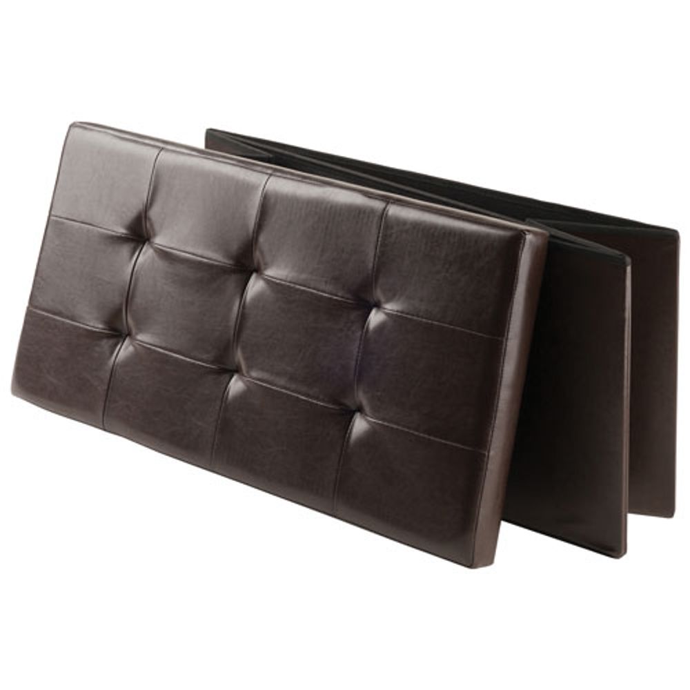 Ashford Faux Leather Storage Ottoman