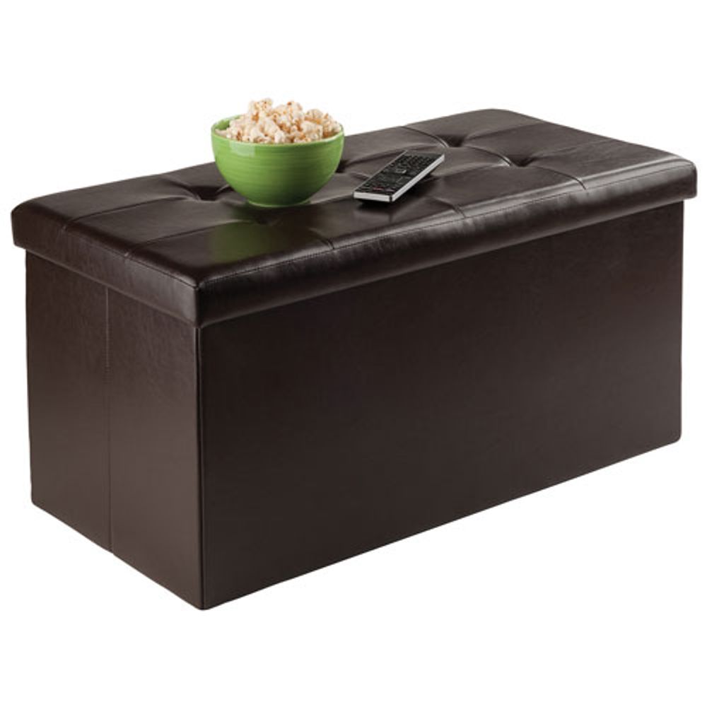 Ashford Faux Leather Storage Ottoman