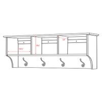 Prepac Entryway Cubbie Shelf  - Drifted Grey