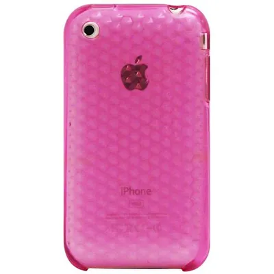 Exian Fitted Soft Shell Case for iPhone 3GS;iPhone 3G - Pink