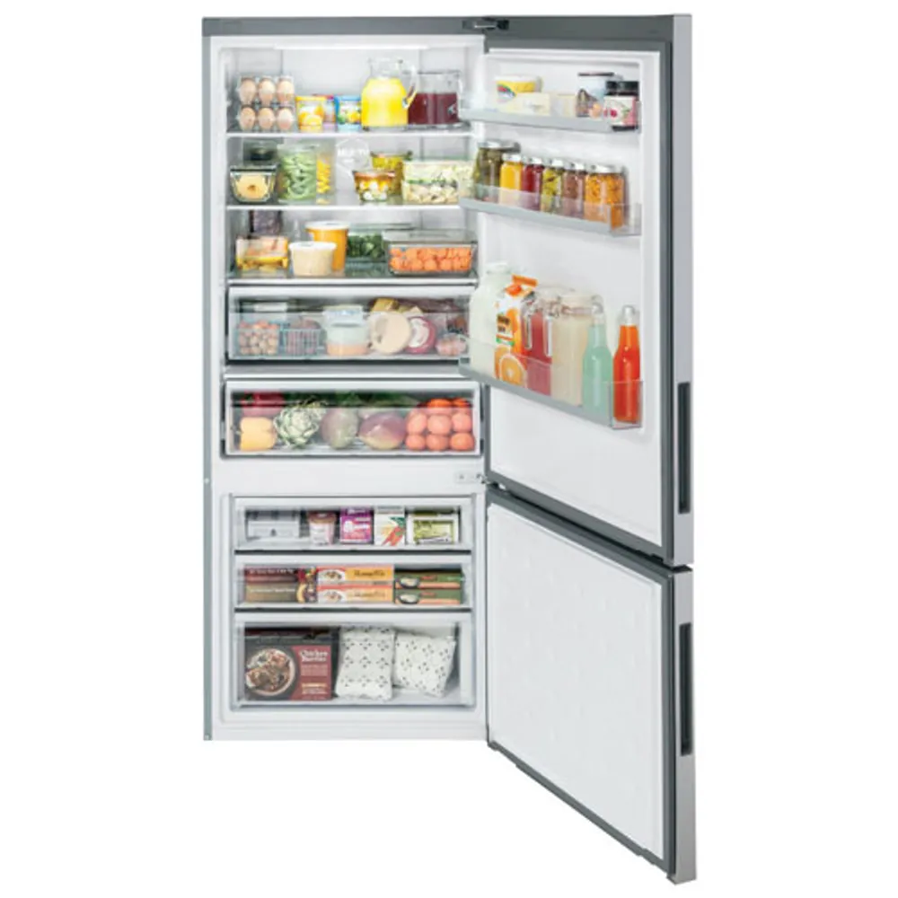 Haier 28" 15 Cu. Ft. Bottom Freezer Refrigerator (HRB15N3BGS) - Stainless Steel