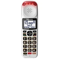 Téléphone amplifié sans fil 1,9 GHz à 1 combiné de Panasonic avec répondeur (KXTGM470W) - Blanc