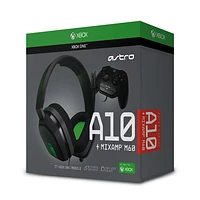 Casque à isolation sonore A10 d'Astro Gaming avec MixAmp M60 pour Xbox One - Noir/Vert