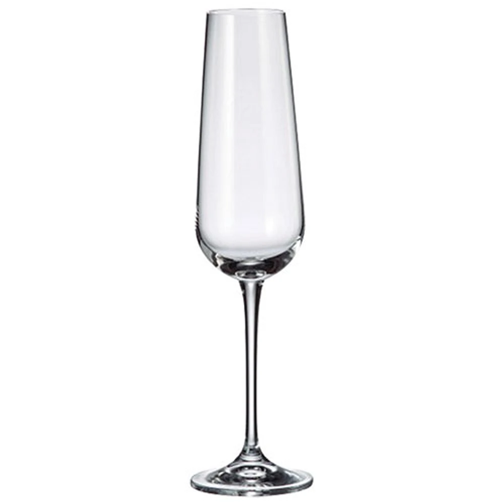 Crystalite Bohemia 220ml Flute Wine Glass - Set of 6