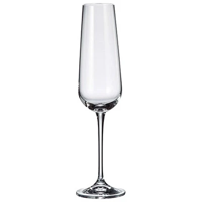 Crystalite Bohemia 220ml Flute Wine Glass - Set of 6