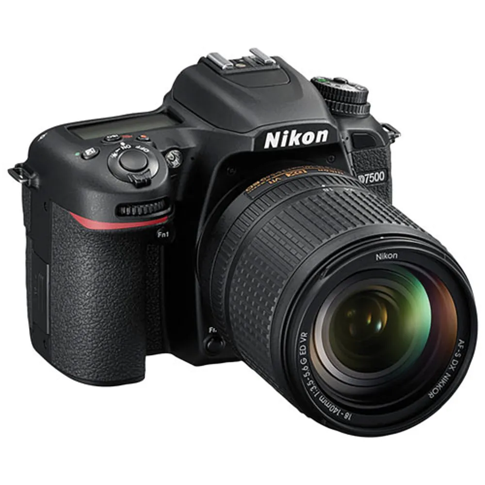 Appareil photo reflex numérique D7500 de Nikon avec objectif ED VR 18-140 mm NIKKOR