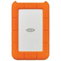 LaCie Rugged 1TB USB-C Portable External Hard Drive for PC/Mac (STFR1000800) - Orange