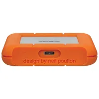 LaCie Rugged 1TB USB-C Portable External Hard Drive for PC/Mac (STFR1000800) - Orange