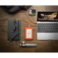 LaCie Rugged 1TB USB-C Portable External Hard Drive for PC/Mac (STFR1000800) - Orange