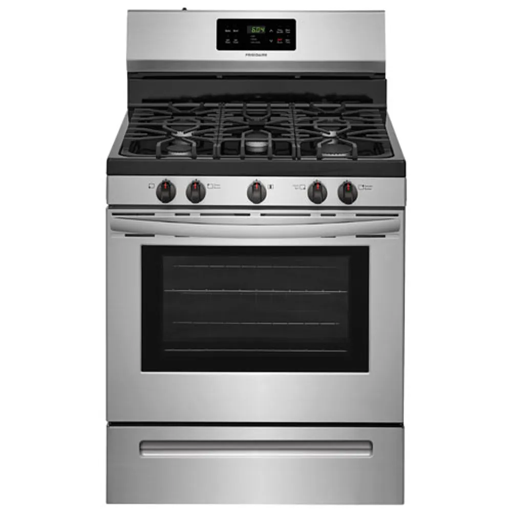 Frigidaire 30" 5.0 Cu. Ft. Self-Clean 5-Burner Freestanding Gas Range (FFGF3054TS) - Stainless Steel