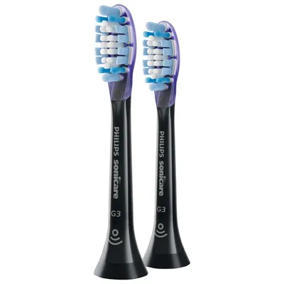 Philips Sonicare Premium White Replacement Toothbrush Heads - 2 Pack - Black